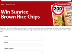Win 1 of 200 'Sunrice' Brown Rice Chips!