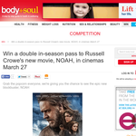 Win 1 of 25 double movie passes to see 'NOAH'!