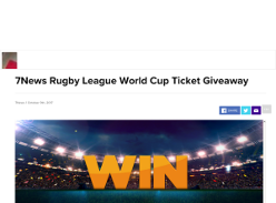 Win 1 of 25 double passes to Rugby League World Cup 2017