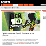 Win 1 of 25 family passes to see 'Ben 10 Omniverse'! (Foxtel Customers Only)