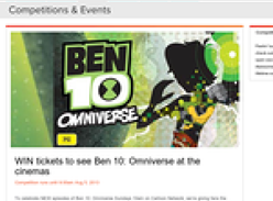 Win 1 of 25 family passes to see 'Ben 10 Omniverse'! (Foxtel Customers Only)