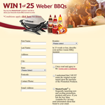 Win 1 of 25 Weber BBQs!