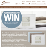 Win 1 of 250 Egyptian cotton sheet sets!