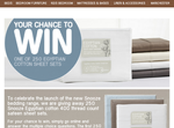 Win 1 of 250 Egyptian cotton sheet sets!