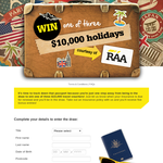 Win 1 of 3 $10,000 holidays!