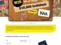 Win 1 of 3 $10,000 holidays!