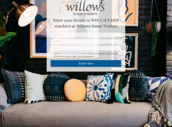 Win 1 of 3 $100 vouchers for 'Willows Home Traders'!