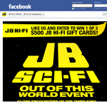 Win 1 of 3 $500 'JB Hi-Fi' gift cards!