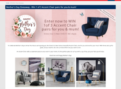 Win 1 of 3 Accent Chair pairs for you & your mum!