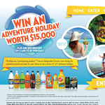 Win 1 of 3 adventure holidays + $50 grocery gift cards to be won daily!