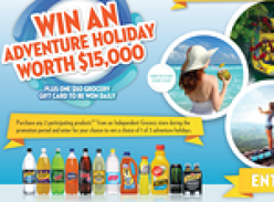 Win 1 of 3 adventure holidays + $50 grocery gift cards to be won daily!