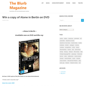 Win 1 of 3 Alone In Berlin DVDs,