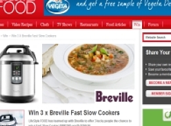 Win 1 of 3 Breville Fast Slow Cookers