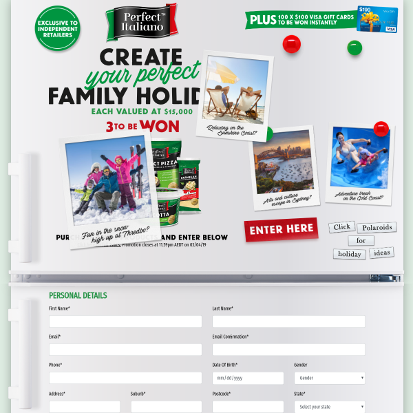 Win 1 of 3 Family Holidays & More