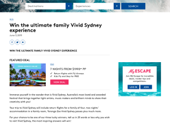 Win 1 of 3 family trips to Vivid Sydney!