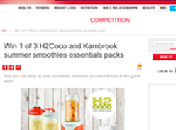 Win 1 of 3 H2Coco & Kambrook summer smoothies essentials packs!