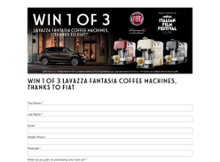 Win 1 of 3 Lavazza 'Fantasia' Coffee Machines!