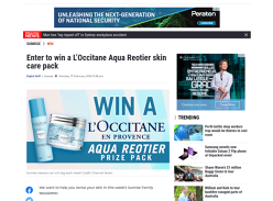 Win 1 of 3 LOccitane Aqua Reotier skin care packs!