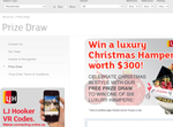 Win 1 of 3 luxury Christmas hampers, valued at $300!