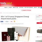 Win 1 of 3 luxury Singapore Changi Airport travel packs!