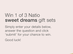Win 1 of 3 Natio Gift Sets Daily in Natio