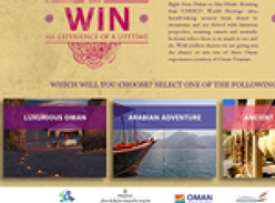 Win 1 of 3 'Oman Experience' holidays!