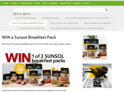 Win 1 of 3 SunSol Breakfast Packs