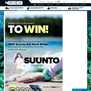 Win 1 of 3 Suunto D4i Novo Dive Computers worth $949 each from Adreno Scuba Diving!