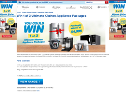 Win 1 of 3 ultimate kitchen appliance packages!
