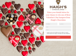 Win 1 of 3 Valentine's Day hampers from Haigh's Chocolates!