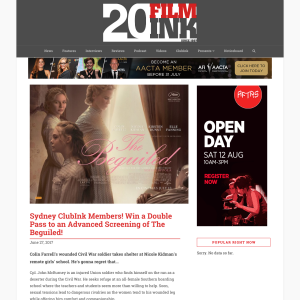 Win 1 of 30 double passes to The Beguiled preview screening