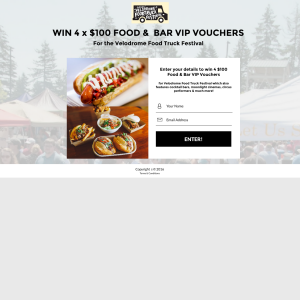 Win 1 of 4 $100 Food & Bar VIP vouchers!