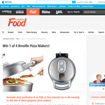 Win 1 of 4 Breville Pizza Makers!