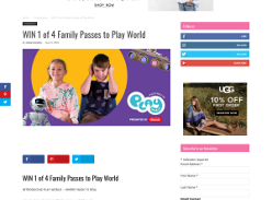 Win 1 of 4 Family Passes to Play World
