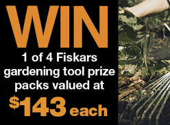 Win 1 of 4 Fiskars Gardening Tool Prize Packs