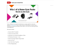 Win 1 of 4 Home Gym Packages
