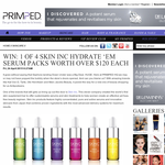 Win 1 of 4 Skin Inc 'Hydrate 'Em' serum packs!