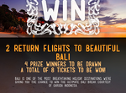 Win 1 of 4 trips to Bali!