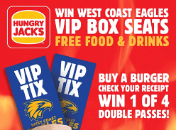 Win 1 of 4 VIP Double Passes to West Coast Eagles Game