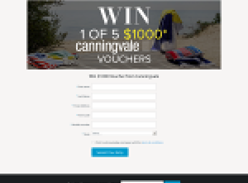 Win 1 of 5 $1,000 Canningvale vouchers!