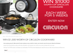 Win 1 of 5 $1,000 Circulon cookware prize packs!