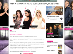 Win 1 of 5 $100 VISA Debit Cards & 6-Month Hayu Subscriptions