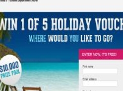 Win 1 of 5 $2,000 holiday vouchers!