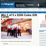 Win 1 of 5 $200 Coles gift cards!
