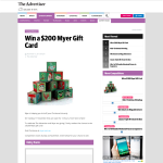 Win 1 of 5 $200 MYER gift cards!