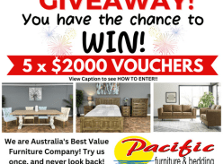 Win 1 of 5 $2000 Voucher From Pacific Furniture