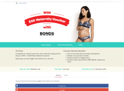 Win 1 of 5 $50 Bonds Maternity Vouchers