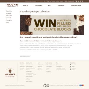 Win 1 of 5 Chocolate Block Packages