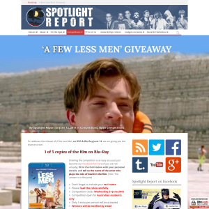Win 1 of 5 copies of A Few Less Men on bluray
