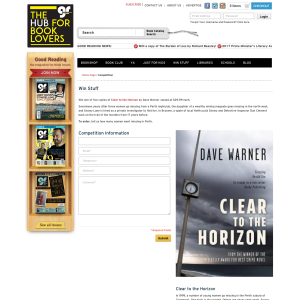 Win 1 of 5 copies of Clear to the Horizon